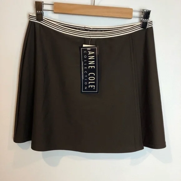 NWT Anne Cole Colorblock Swimsuit w/ Mesh Inserts and Matching Skirt - Picture 8 of 12